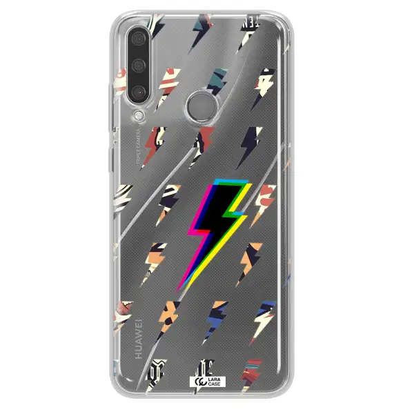 Thunder Glitch Huawei Y6P Clear TPU Case