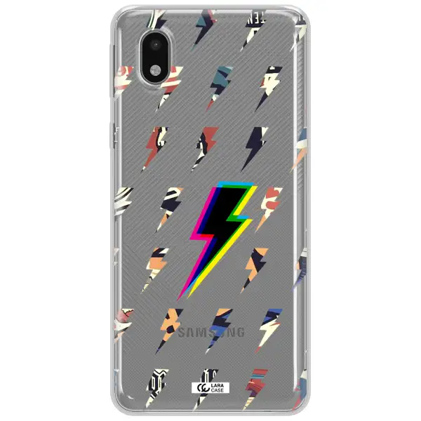 Thunder Glitch Samsung A01 Core Clear Tpu Case