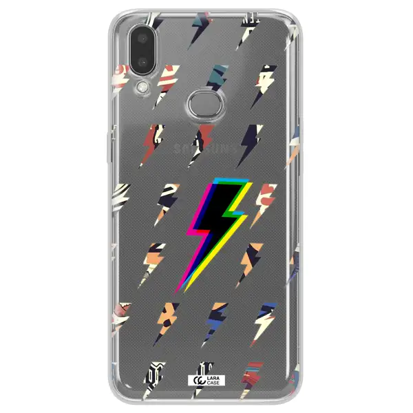 Thunder Glitch Samsung A10S Clear TPU Case