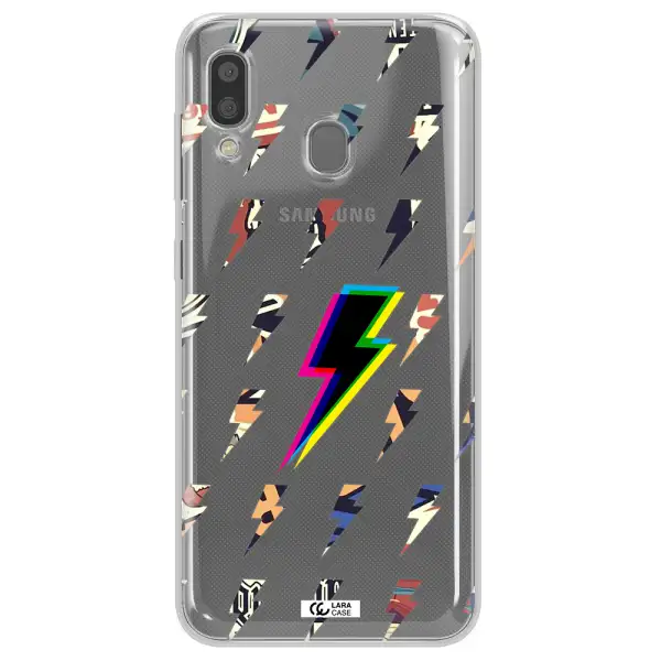 Thunder Glitch Samsung A20 Clear TPU Case