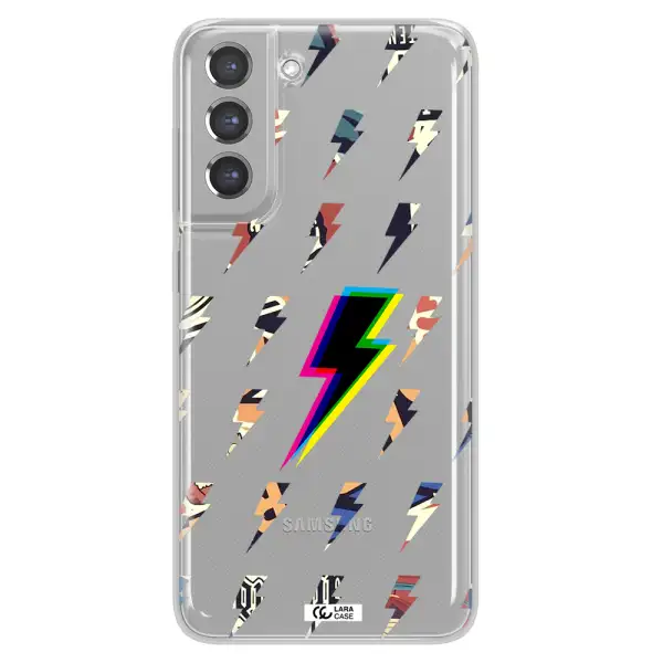 Thunder Glitch Samsung A21 Fe Clear TPU Case