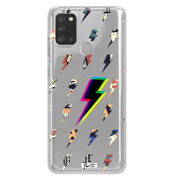 Thunder Glitch Samsung A21S Clear TPU Case