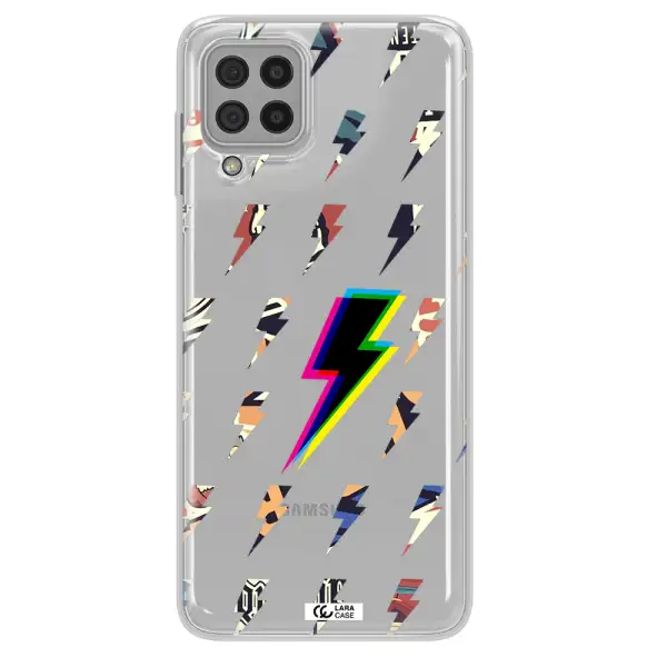 Thunder Glitch Samsung A22 4g Clear TPU Case