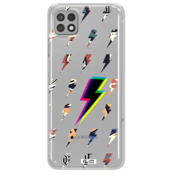 Thunder Glitch Samsung A22 5g Clear TPU Case