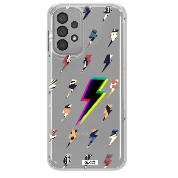 Thunder Glitch Samsung A23 Clear TPU Case