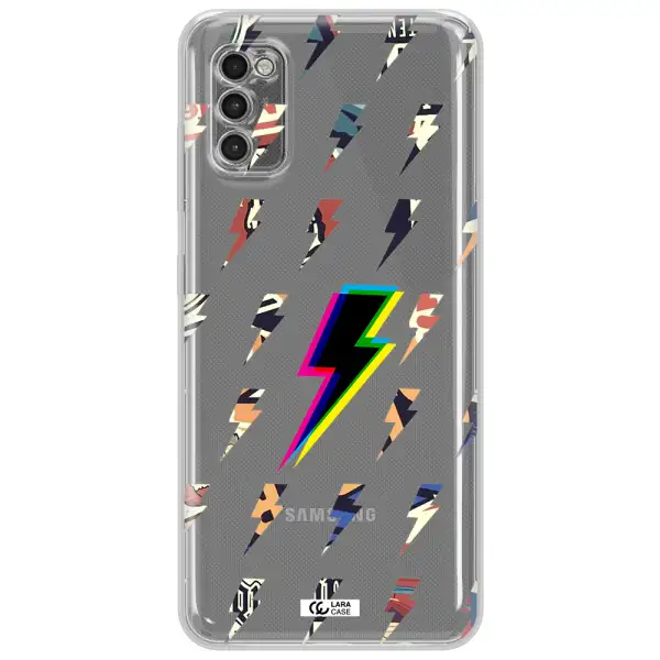Thunder Glitch Samsung A41 Clear Tpu Case
