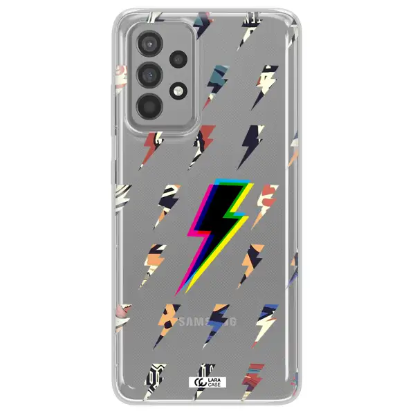 Thunder Glitch Samsung A52 Clear TPU Case
