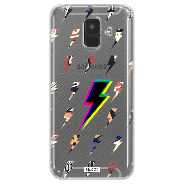 Thunder Glitch Samsung A6 Clear TPU Case