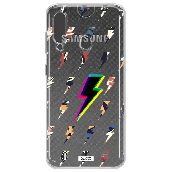 Thunder Glitch Samsung A60 Clear TPU Case