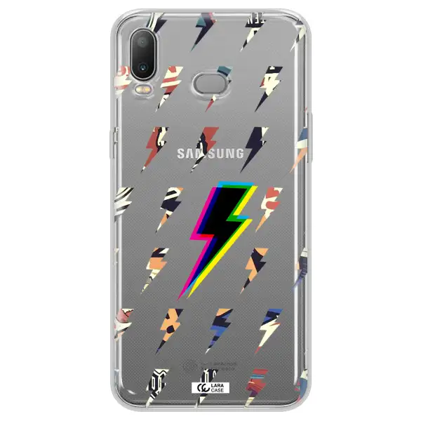 Thunder Glitch Samsung A6S Clear TPU Case