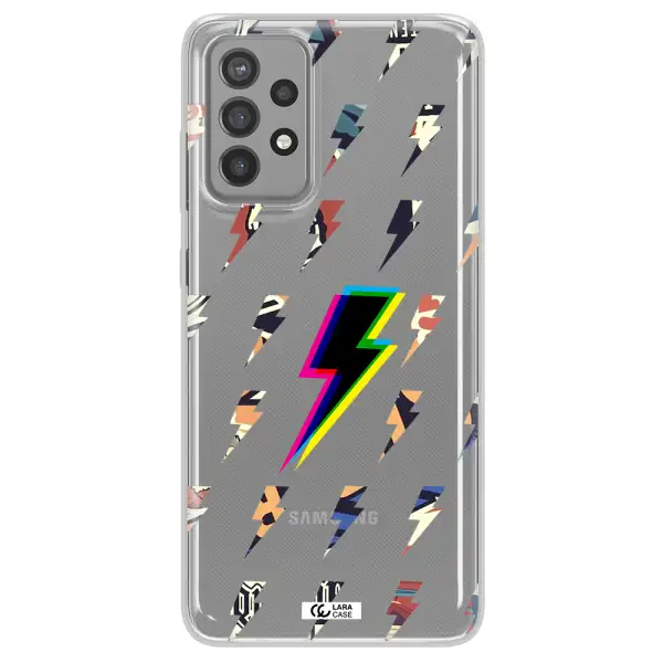 Thunder Glitch Samsung A72 Clear TPU Case