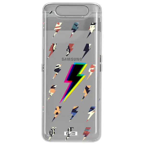 Thunder Glitch Samsung A80 Clear TPU Case