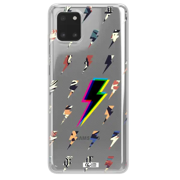 Thunder Glitch Samsung A81 Clear TPU Case