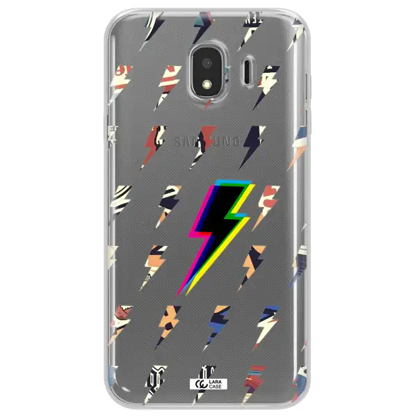 Thunder Glitch Samsung J4 Clear TPU Case