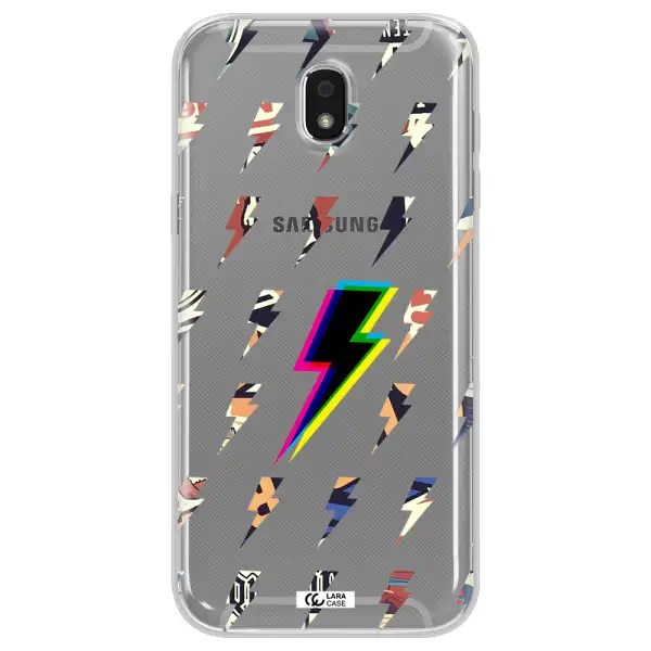 Thunder Glitch Samsung J5 2017 Clear TPU Case
