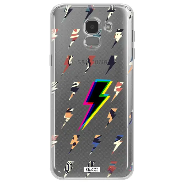 Thunder Glitch Samsung J6 Clear TPU Case