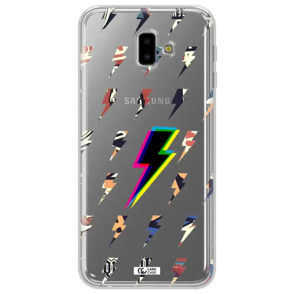 Thunder Glitch Samsung J6 Plus Clear TPU Case