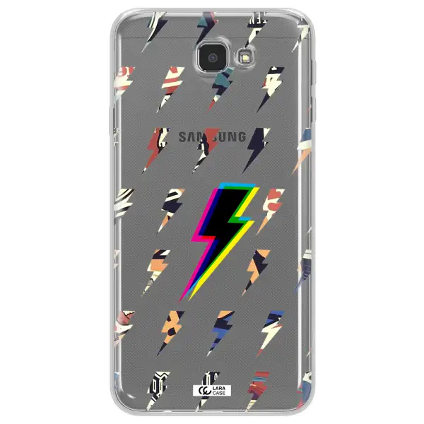 Thunder Glitch Samsung J7 Prim Clear TPU Case