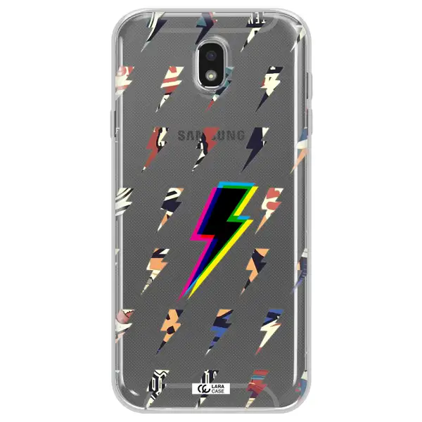 Thunder Glitch Samsung J7 Pro Clear TPU Case