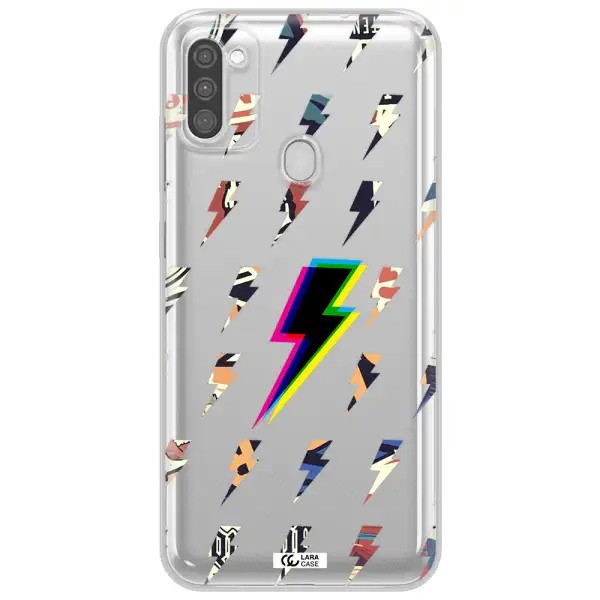 Thunder Glitch Samsung M11 Clear TPU Case