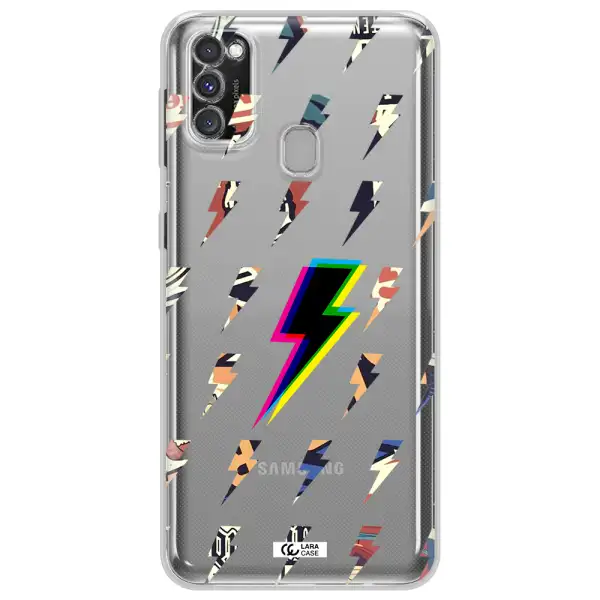 Thunder Glitch Samsung M30S Clear TPU Case