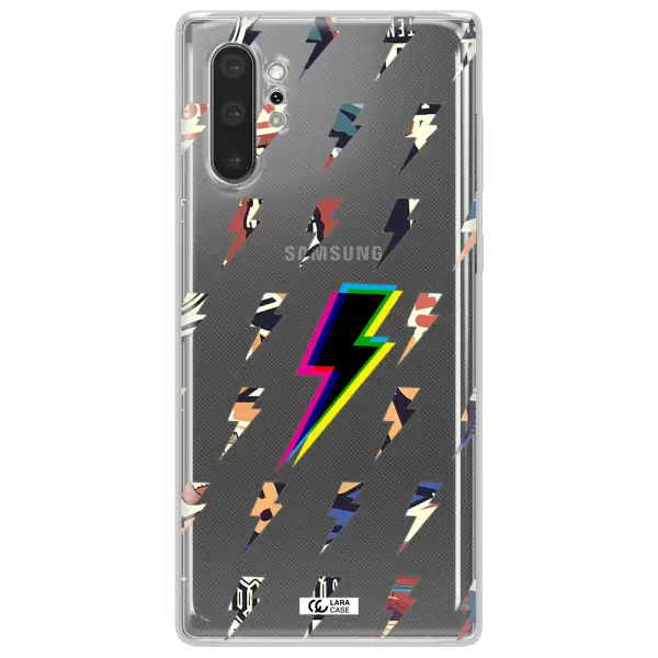 Thunder Glitch Samsung Note 10 Plus Clear TPU Case