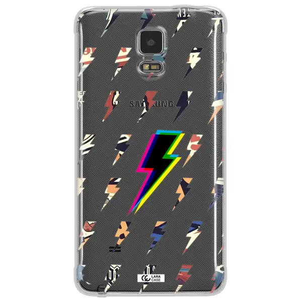 Thunder Glitch Samsung Note 4 Clear TPU Case