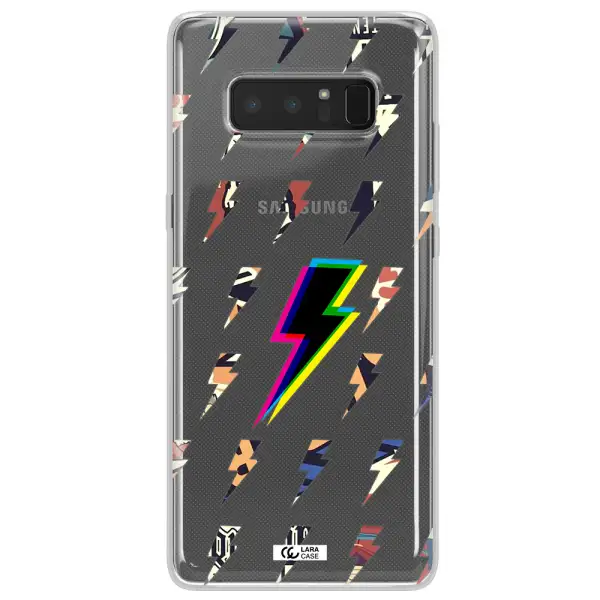 Thunder Glitch Samsung Note 8 Clear TPU Case