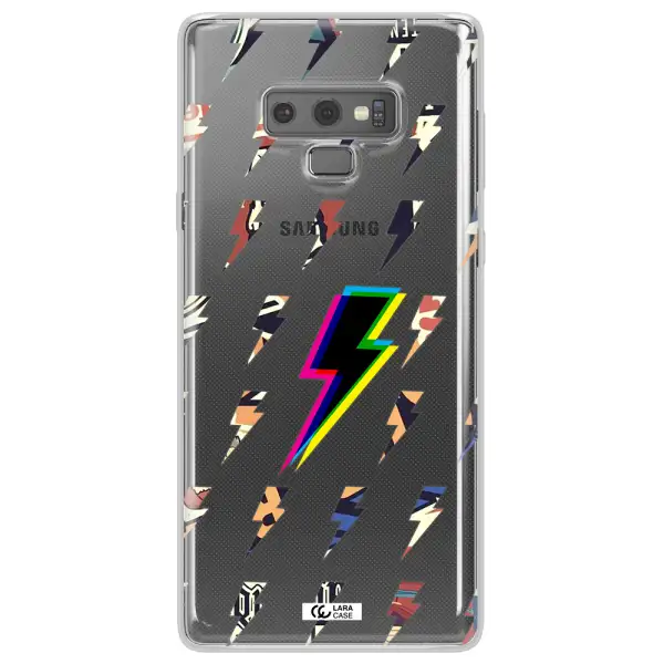 Thunder Glitch Samsung Note 9 Clear TPU Case