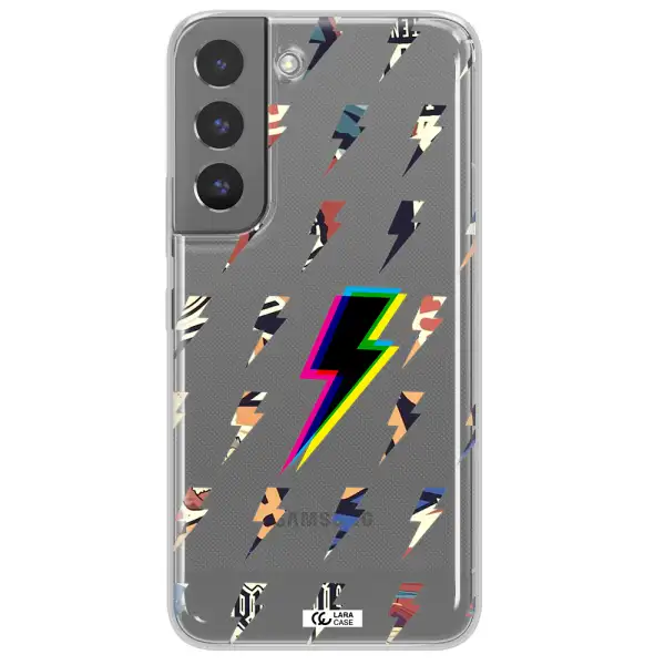 Thunder Glitch Samsung S 22 Clear TPU Case
