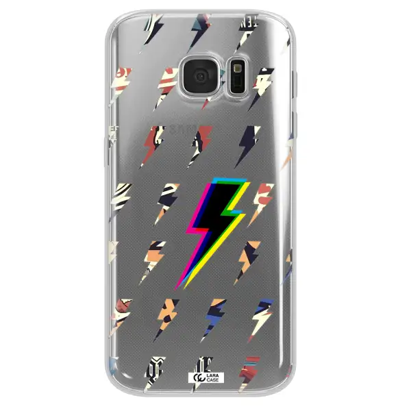 Thunder Glitch Samsung S 7 Clear TPU Case