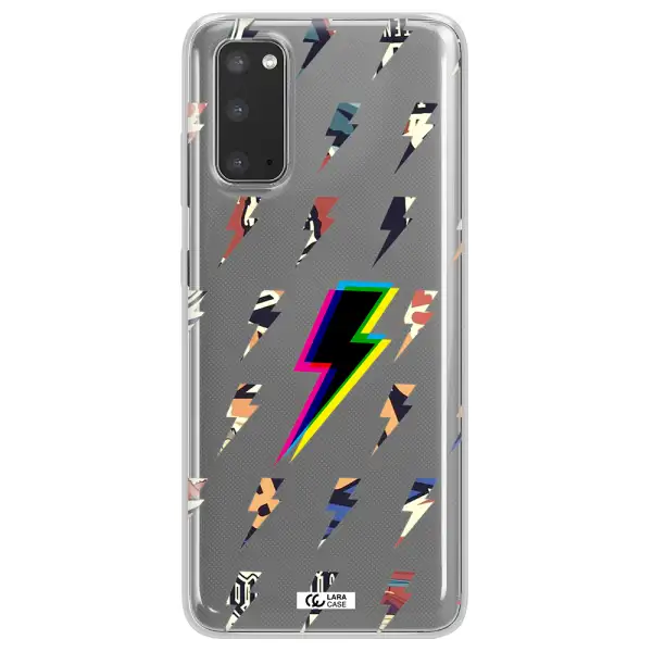 Thunder Glitch Samsung S20 Clear TPU Case