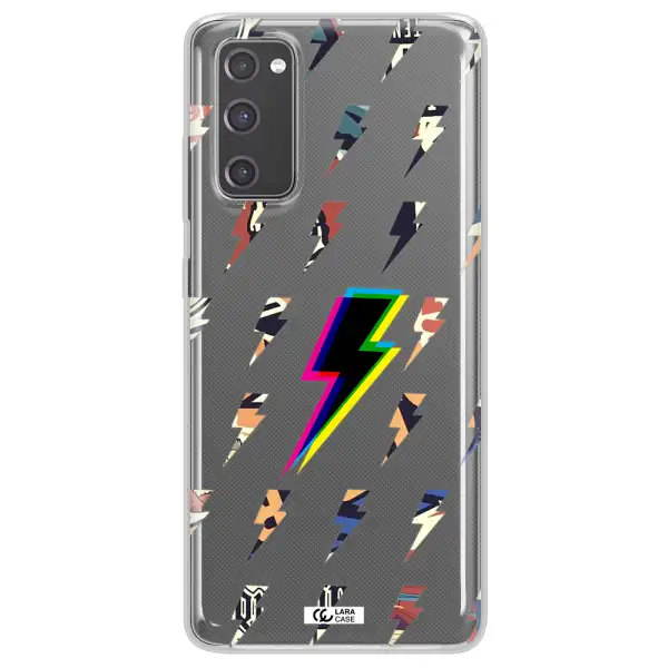 Thunder Glitch Samsung S20 Fe Clear TPU Case