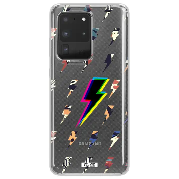 Thunder Glitch Samsung S20 Ultra Clear TPU Case