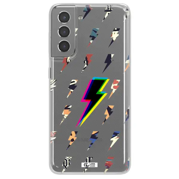 Thunder Glitch Samsung S21 Clear TPU Case