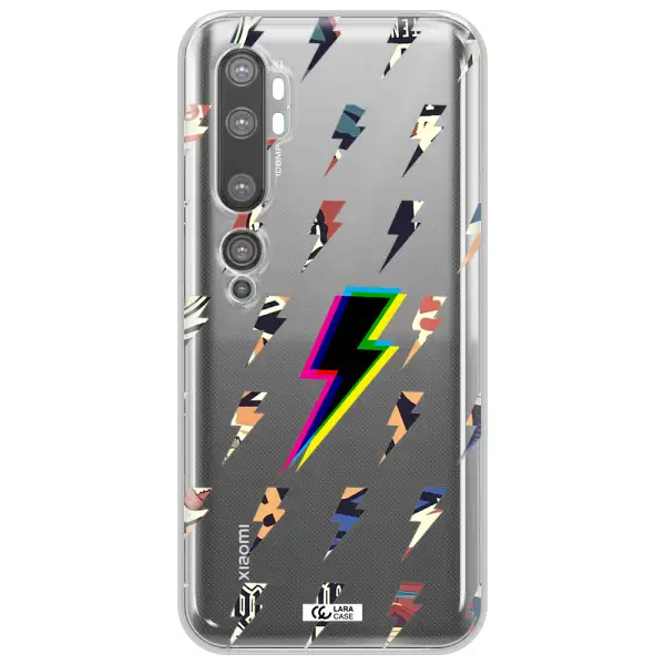 Thunder Glitch Xiaomi Mi Note 10 Clear TPU Case