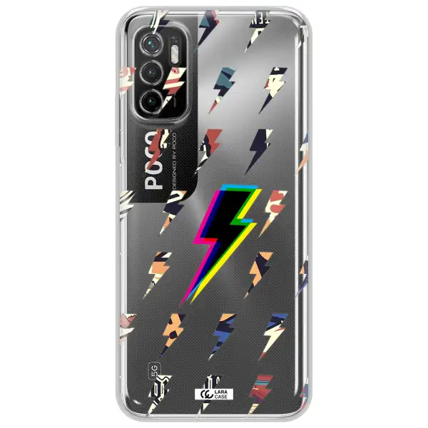 Thunder Glitch Xiaomi Poco M3 Pro Clear Tpu Case