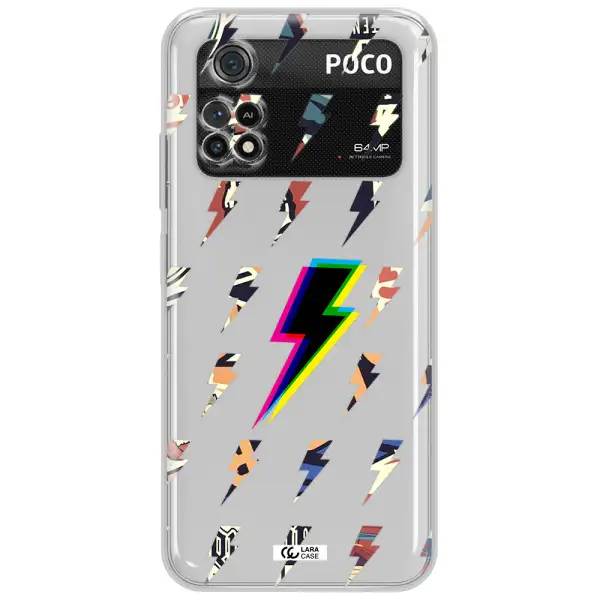 Thunder Glitch Xiaomi Poco M4 Pro 4G Clear Tpu Case