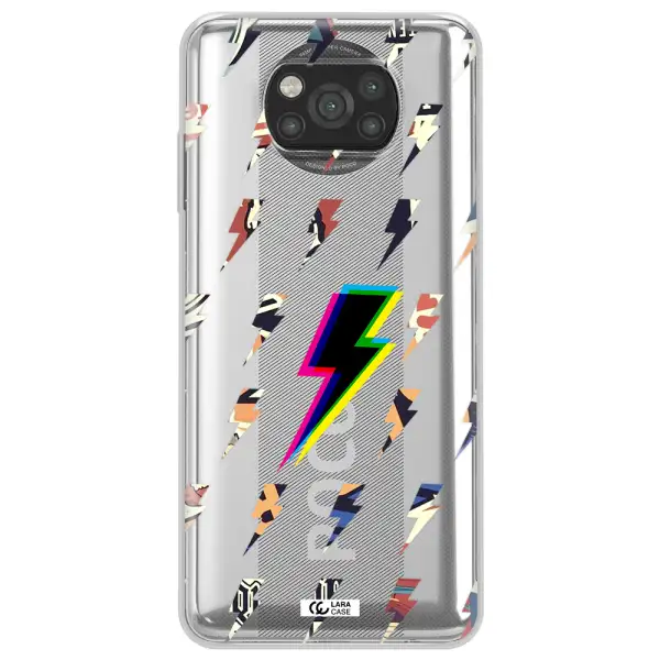 Thunder Glitch Xiaomi Poco X3 Clear TPU Case