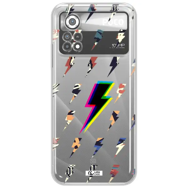 Thunder Glitch Xiaomi Poco X4 Pro Clear TPU Case