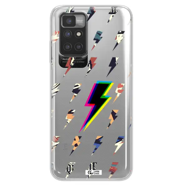 Thunder Glitch Xiaomi Redmi 10 Clear TPU Case