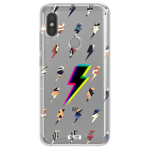 Thunder Glitch Xiaomi Redmi Note 6 Pro Clear TPU Case