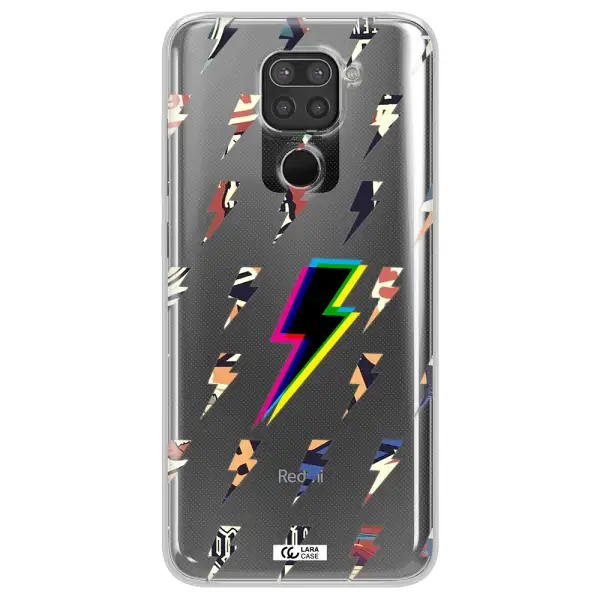 Thunder Glitch Xiaomi Redmi Note 9 Clear TPU Case