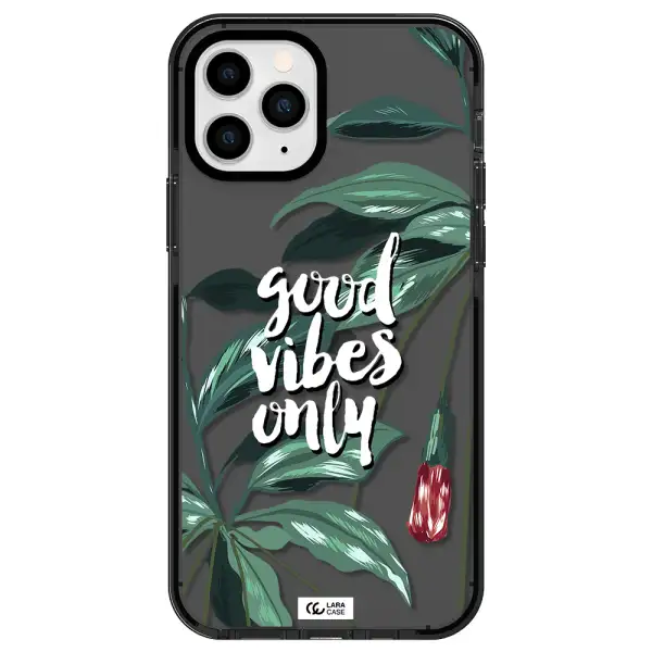 Tropical Vibes Green Apple iPhone 11 pro max impact Smoke Black Case