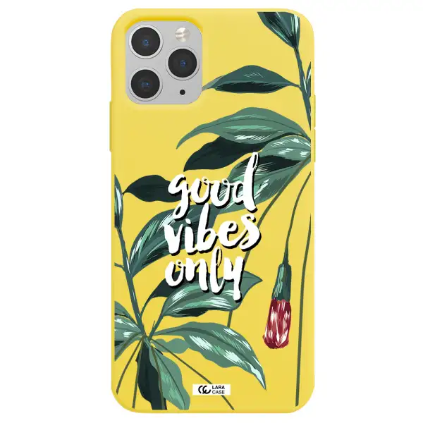 Tropical Vibes Green Apple iPhone 11 pro max Silicone canary yellow Case