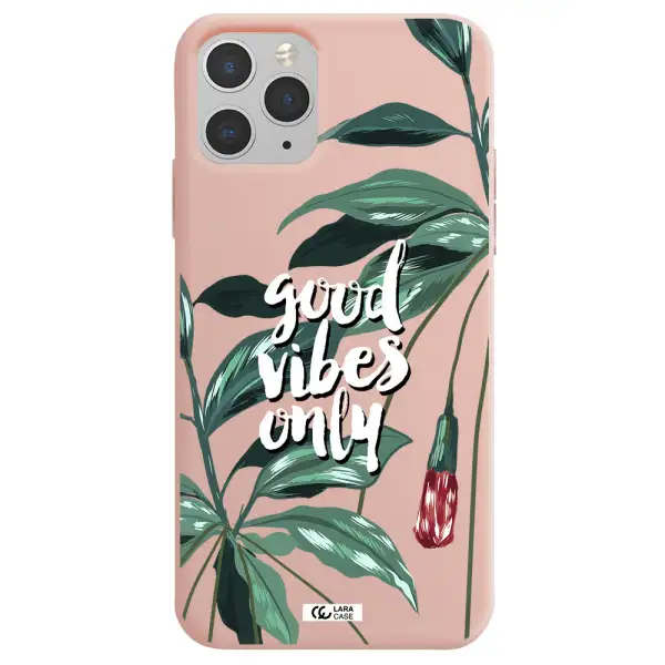 Tropical Vibes Green Apple iPhone 11 pro max Silicone pastel pink Case