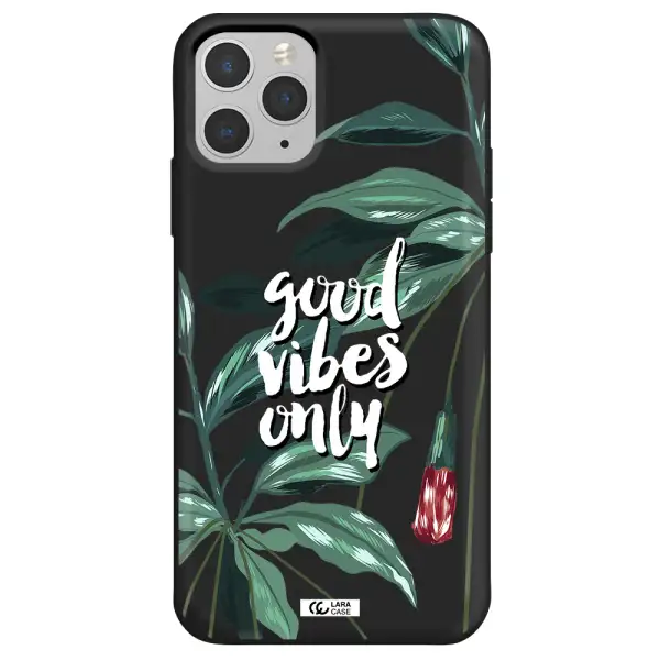 Tropical Vibes Green Apple iPhone 11 pro Silicone black Case