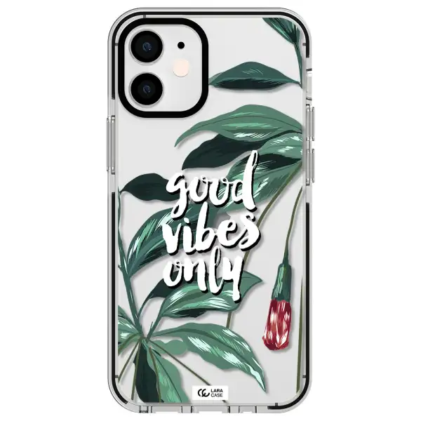 Tropical Vibes Green Apple iPhone 12 mini impact black border Case