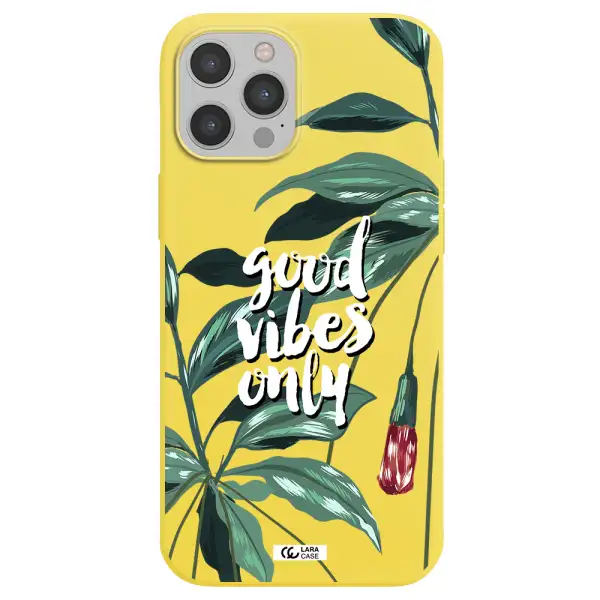 Tropical Vibes Green Apple iPhone 12 pro max Silicone canary yellow Case