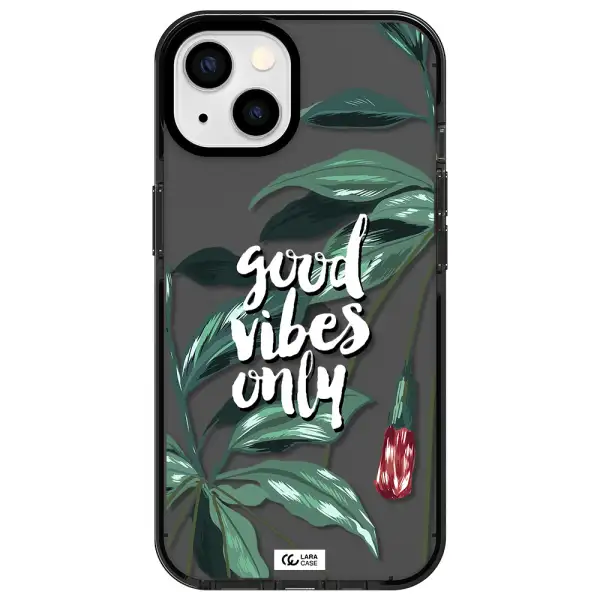 Tropical Vibes Green Apple iPhone 13 impact Smoke Black Case
